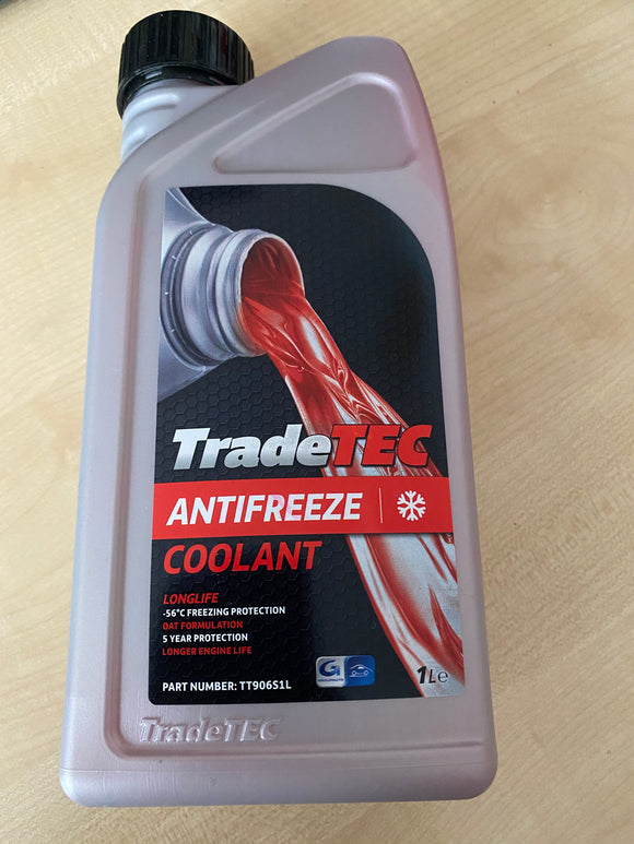 G12 Coolant Antifreeze 1.0 ltr bottle (3 bottles are needed for full replacement)